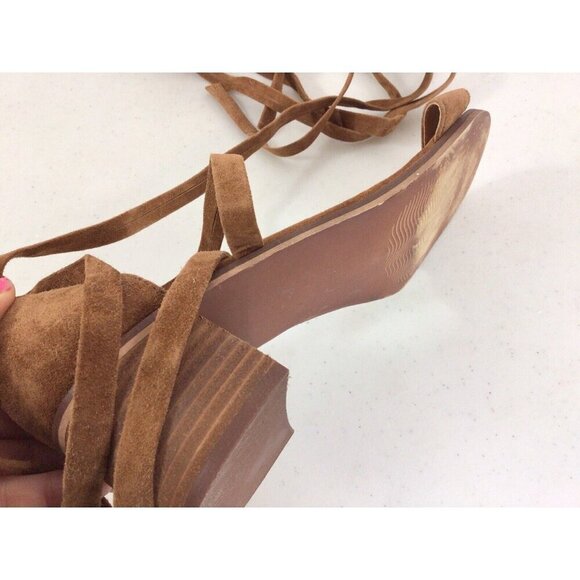 Steve Madden Suede Sandals Tie Around Womens 8.5 - Picture 7 of 8